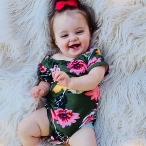 Green Floral bodysuit with Legging socks